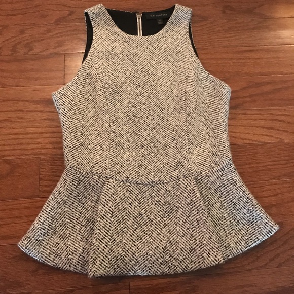 MM Couture Wool Peplum Top - Picture 1 of 4